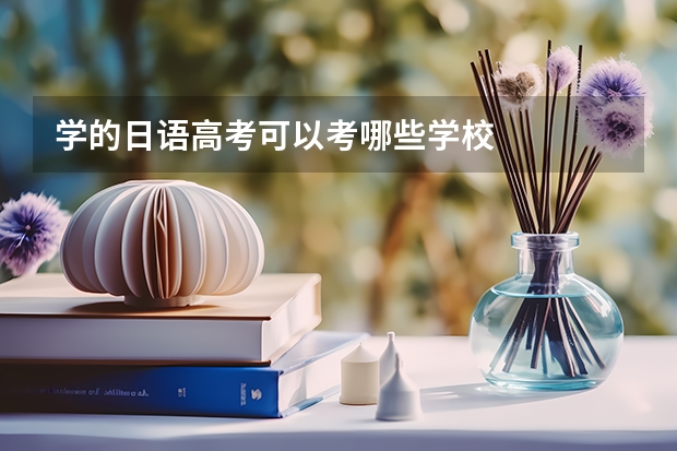 学的日语高考可以考哪些学校