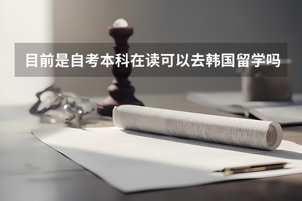 目前是自考本科在读可以去韩国留学吗