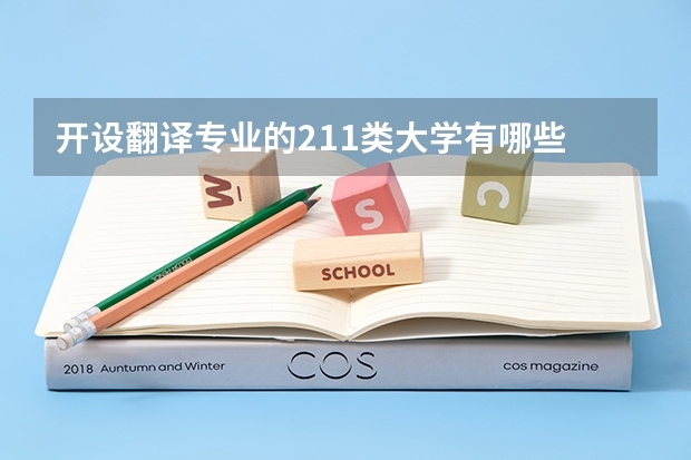 开设翻译专业的211类大学有哪些