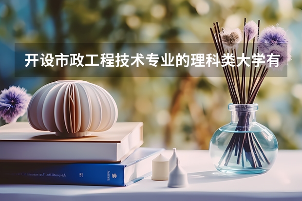 开设市政工程技术专业的理科类大学有哪些