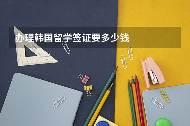 办理韩国留学签证要多少钱