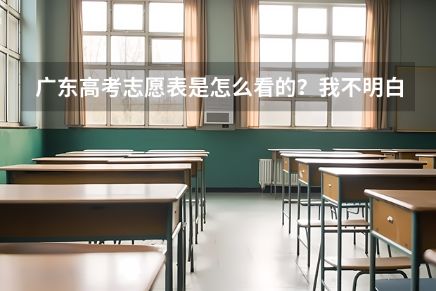 广东高考志愿表是怎么看的？我不明白