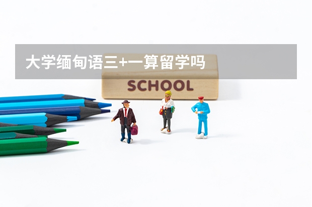 大学缅甸语三+一算留学吗