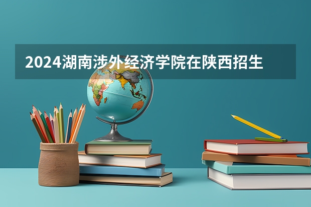 2024湖南涉外经济学院在陕西招生计划一览表