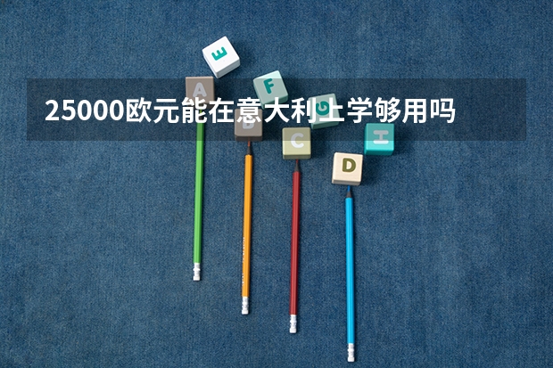 25000欧元能在意大利上学够用吗