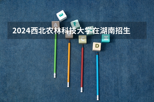 2024西北农林科技大学在湖南招生计划一览表