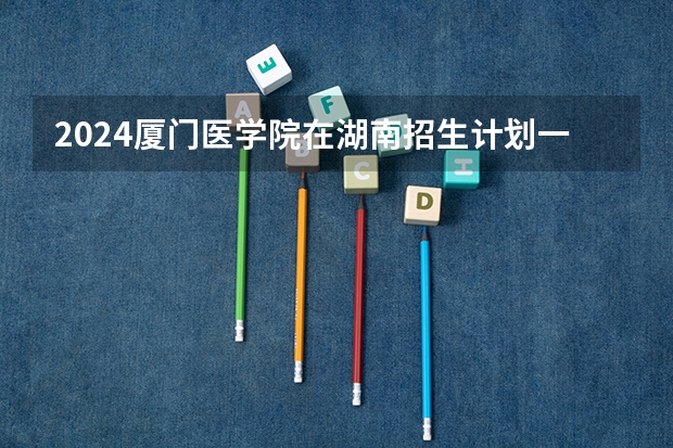 2024厦门医学院在湖南招生计划一览表