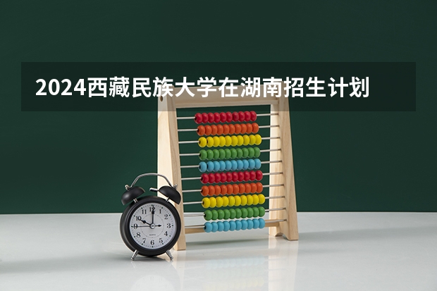 2024西藏民族大学在湖南招生计划一览表