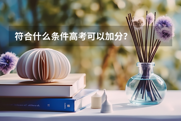 符合什么条件高考可以加分?