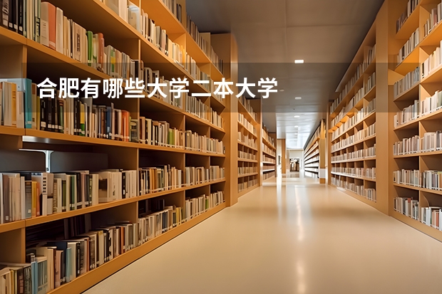 合肥有哪些大学二本大学