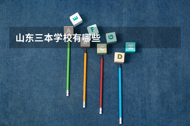 山东三本学校有哪些