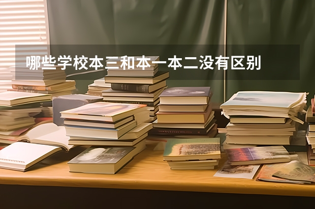 哪些学校本三和本一本二没有区别