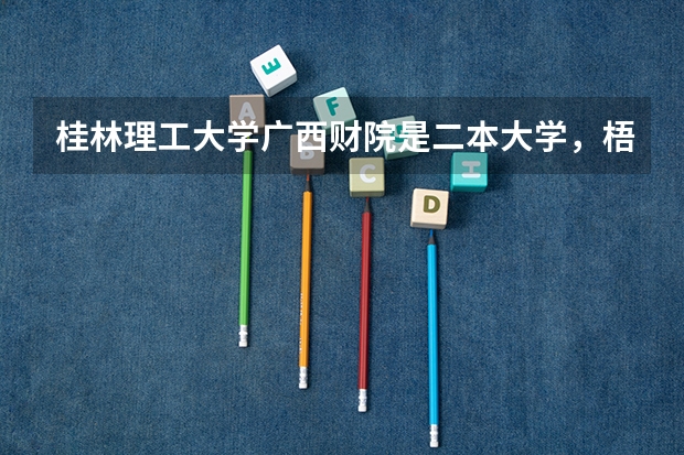 桂林理工大学广西财院是二本大学，梧州学院河池学院也是二本学校，他们有什么区别